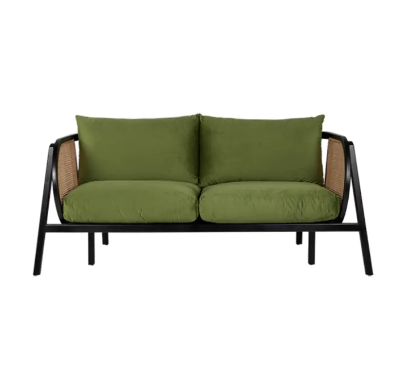Fabriek Prijs Outdoor 3 Seat Rotan Sofa Zacht Kussen Moderne Tuinmeubelen Lounge Voor Receptie Event Gelegenheid