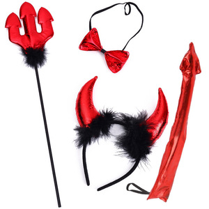 Guantes, Calcetines y Delantal de Sangre para Disfraz de Diablo, Accesorios de Vestuario para Fiesta de Halloween, Casa Embrujada, Ambiente de Terror, Venta al por Mayor - Product Image 2