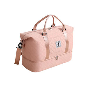 Funda para bolsa de viaje Beilian, bolsa de almacenamiento con ruedas de gran capacidad para viajes de ocio con compartimento para zapatos, asa suave, azul y morado - Product Image 3