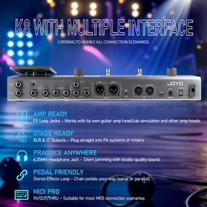 Pédale multi-effets JOYO Gem <span class=keywords><strong>Box</strong></span> K8 en alliage d'aluminium pour guitare, basse, violon et ukulélé - Product Image 4