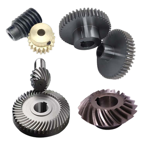 Juego de Engranajes Cónicos y de Tornillo Sin Fin de Precisión Personalizados, Engranaje Cónico Espiral Mecanizado por CNC para Transmisión de Maquinaria Industrial - Product Image 1