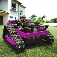 Tondeuse à gazon robotisée sans fil à essence portable, petite tondeuse à gazon télécommandée pour jardin