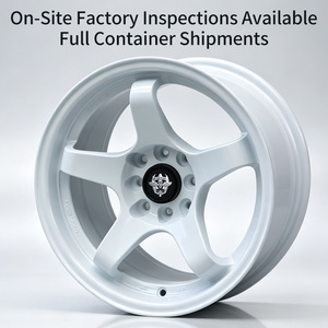ล้อแม็กซ์ Flowtone ขอบ 15 นิ้ว 4x100/114.3 สีขาว ลายห้าก้าน แบบ JDM สำหรับรถยนต์ วัสดุอลูมิเนียมอัลลอยด์ Advan GT ของใหม่ - Product Image 3