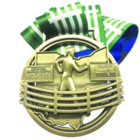 Prix d'usine Médaille sportive bon marché en forme de jeton vintage 3D en bronze antique argenté Médailles personnalisées Médailles de marathon