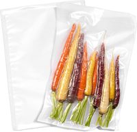 Sacs sous vide en HDPE de qualité alimentaire, imprimés avec logo personnalisé, en matériaux recyclés, thermoscellables, taille personnalisée, noirs, pour la congélation et le stockage des fruits de mer
