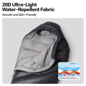 Mobi Garden ถุงนอนสำหรับฤดูหนาวน้ำหนักเบา800ก., ถุงนอนขนห่าน G800จิ้งจอกอาร์กติกน้ำหนักเบาสำหรับการผจญภัยกลางแจ้ง-จัดอันดับ5 °C - Product Image 4