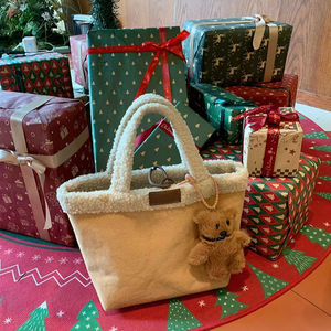 Bolso de mano tipo cubo personalizado, estilo retro, con imitación de piel, ligero y plegable. - Product Image 1