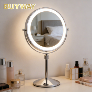 <span class=keywords><strong>Specchio</strong></span> Cosmetico da Tavolo LED con Altezza Regolabile, Ricaricabile, Bifacciale, <span class=keywords><strong>Ingrandimento</strong></span> 10x, Rotazione a 360° - Product Image 1