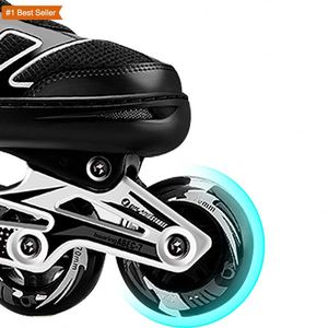 Patines en Línea Istaride con Luces Intermitentes y Logotipo Personalizado, Patines de 4 Ruedas Ajustables para Adultos - Product Image 5