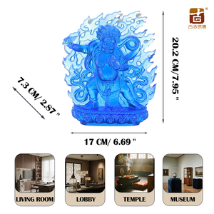 <span class=keywords><strong>Handmade</strong></span> Vajrapani Bồ Tát Bức Tượng Phát Sáng Trong Bóng Tối Liuli Pha Lê Tây Tạng Phật Nghệ Thuật Với Vàng Mạ Vàng Nghi Lễ Bộ Quà Tặng - Product Image 2