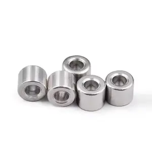 Pabrik grosir kustom ukuran bulat berulir tabung bushing spacer lengan logam stainless steel bushing