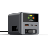Chargeur GaN EN62368 100W avec écran TFT, adaptateur secteur GaN, chargeur Type-C, chargeur ultra-rapide pour téléphone