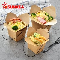 Composteerbare Kraftpapier Multifunctionele Noedelkom Food-Grade Container Afhaalmaaltijden