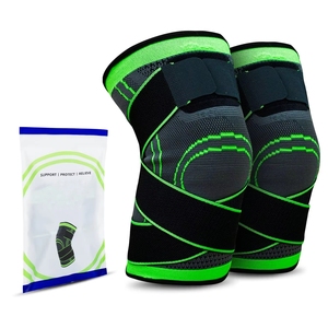 Ginocchiere a Compressione per Corsa e <span class=keywords><strong>Pallavolo</strong></span>, Supporto per Ginocchio con Cinghie Regolabili Rimovibili - Product Image 1
