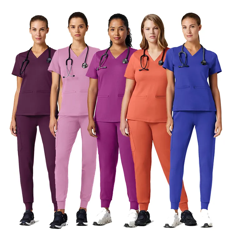 High Quality Wholesale Nursing Scrub Woman Designer Medical Scrubs Stretchy Scrub Set Nurse Uniforms For Hospital