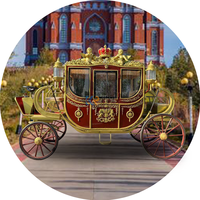 Fabricant de carrosses de mariage style citrouille, carrosse de Cendrillon avec capot, mini-carrosses tirés par des chevaux, OEM Royal Cinderella.