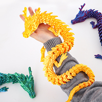 Modèle de dragon chinois imprimé en 3D, mythologie orientale, décoration Feng Shui traditionnelle, collection culturelle, cadeau pour les amateurs de dragons, en gros