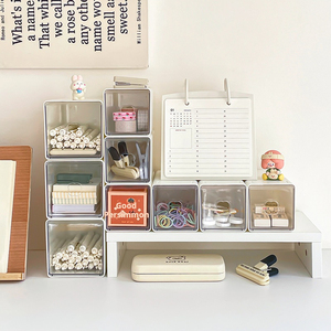 Hiện đại <span class=keywords><strong>Modular</strong></span> nhựa có thể gập lại <span class=keywords><strong>Cube</strong></span> Hệ thống lưu trữ với có thể tháo rời ngăn kéo xách tay & không thấm nước cho vật tư văn phòng và hàng thủ công - Product Image 1