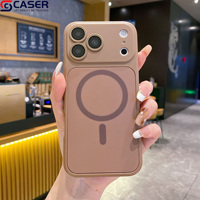 Coque de téléphone chic 2-en-1 magnétique à changement instantané avec grande fenêtre, finition mate et couleur unie, pour iPhone 17, 16, 15