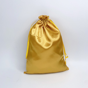 ถุงผ้าไหมพิมพ์โลโก้ตามสั่ง ถุงกันฝุ่นสำหรับเสื้อผ้า ถุงใส่ผมวิก ถุงผ้าซาตินรูดเชือกสำหรับต่อผม - Product Image 4