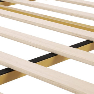 Kainice thiết kế hiện đại phong cách kênh đầy đủ Nữ Hoàng Kích thước nền tảng giường thép khung đôi Nữ Hoàng nhung giường Kim loại cơ sở cho phòng ngủ khách sạn - Product Image 4