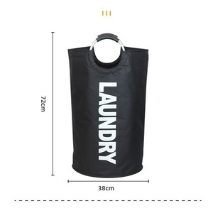 Polyester tái sử dụng giặt giỏ đóng mở với kim loại xử lý Organizer cản trở hoặc rửa bền bẩn quần áo lưu trữ - Product Image 6