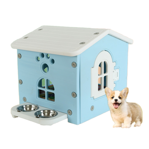 버튼 잠금 프린트 패턴 플라스틱 친환경 사계절 공용 애견 하우스, 모든 견종용 실내/실외 겸용 켄넬 - Product Image 1