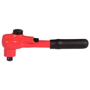 KS TOOLS - 117.1200 1/2'' head-reversible <b>ratchet</b> with protective insulation, 32 tooth INSULATED <b>SOCKET</b> WRENCHES - Product Image 1