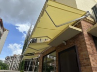Auvent rétractable DM660 motorisé avec télécommande, imperméable, protection solaire, projection de 7 m pour balcon, jardin extérieur, directement de l'usine