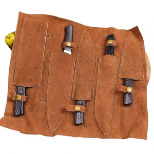 Ensemble de 5 couteaux de chef en acier Damas, couteaux de cuisine japonais faits à la main avec manche en bois - Product Image 2