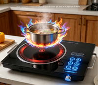 Cuisinière électrique en céramique 3500W en gros, plaque chauffante infrarouge électrique commerciale étanche, cuisinière électrique en céramique à commande tactile