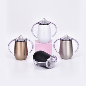Bicchiere Termico per Bambini con Beccuccio, Doppia Parete in Acciaio Inox, Senza BPA, con Coperchio a Becco d'Anatra e Manici - Product Image 2