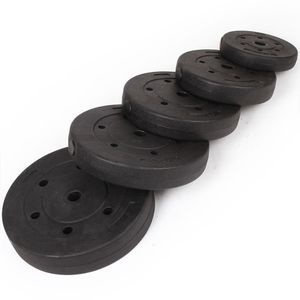 Plaques de poids en PVC écologiques pour haltères et barres, modèle léger réglable recouvert de caoutchouc 055 - Product Image 1
