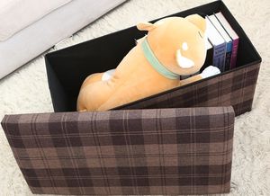 Pouf Ottoman Pliable Carré Grand 38x38x38cm Repose-Pieds pour Chaise Salon - Product Image 4