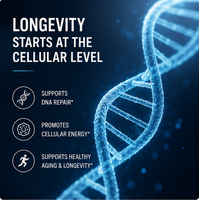 Capsules de Calcium Alpha-Ketoglutarate (Ca-AKG) Marque Blanche OEM 99% Pur Ca-AKG Supplément Cellulaire pour Longévité/Biohacking Adulte