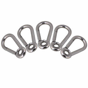 Jrsgs สแตนเลส304/316/เหล็กตะขอสแน็ป DIN5299ฟอร์ม C สปริงปีนเขาปุ่ม <span class=keywords><strong>carabiner</strong></span> - Product Image 4