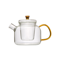 Verre Borosilicate à thé personnalisé 700ml, théière en verre avec filtre en verre, personnalisé