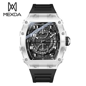 Mexda Custom Premium Mens Relojes multifuncionales Calendario luminoso Small Seconds Relojes de cuarzo para hombre