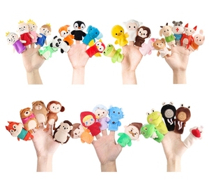 Títeres de Dedo de Animales de Peluche con Relleno de Algodón PP y <span class=keywords><strong>Material</strong></span> de Peluche Corto - Product Image 4