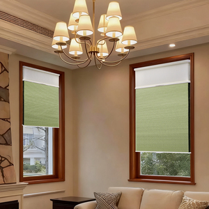 Wifi自動電動スマートコードレス窓トップダウンボトムアップブラインドセルシェードダブルセルハニカムブラインド - Product Image 1