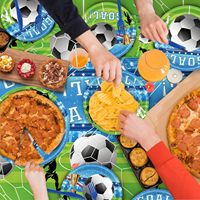 Nouveau bleu vert football thème fête décorations fête d'anniversaire fournitures pas cher bruiteur éruptions papier fête souffleur