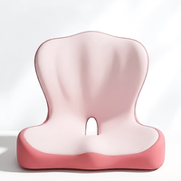Coussin de siège en mousse à mémoire de forme confortable pour chaise de bureau et siège de voiture, avec support lombaire pour soulager la sciatique et la pression sur le coccyx