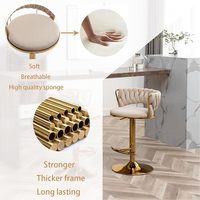 Tabouret de bar en acier inoxydable à hauteur réglable en cuir Design moderne et élégant Durable de haute qualité Parfait pour les bars et les restaurants