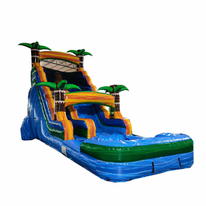 Nuevo Tobogán Acuático Inflable Tropical Comercial con Piscina Inflable Gigante para Alquiler en Fiestas, Precio de Fábrica - Product Image 1