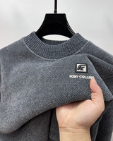 Neuer Farbblock-Pullover mit Revers für den Winter, Business-Casual, Atmungsaktiv und Bequem, Herren-Langarmshirt, Modisch und Vielseitig