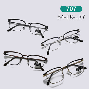 Half Rimmed Metal <b>Eyeglasses</b> 1.61 Pc Lens Blue Light Protection Semi <b>Frame</b> Single Vision Fashionable Photochromic Glasses - Product Image 4