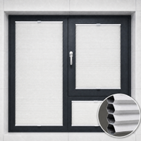 Persianas de Nido de Abeja Integradas de 20/16 mm con Tela 100% Opaca y Protección UV, Control Eléctrico Inalámbrico para Ventanas Francesas