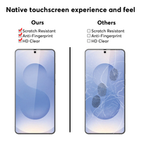 Protection d'écran en verre trempé 2.5D S26 Déverrouillage sensible par empreinte digitale Verre trempé pour Samsung Galaxy S26