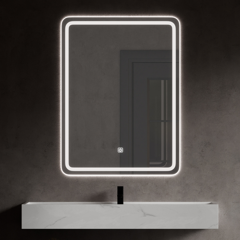 Rectangular Bath Mirror Edge Smart Touch