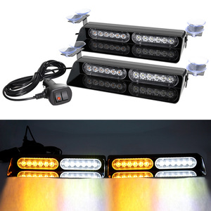 2 cái 12 đèn LED dụng cụ kính chắn gió an toàn nhấp nháy đèn xe tải khẩn cấp nhấp nháy cảnh báo laight với cốc hút - Product Image 5
